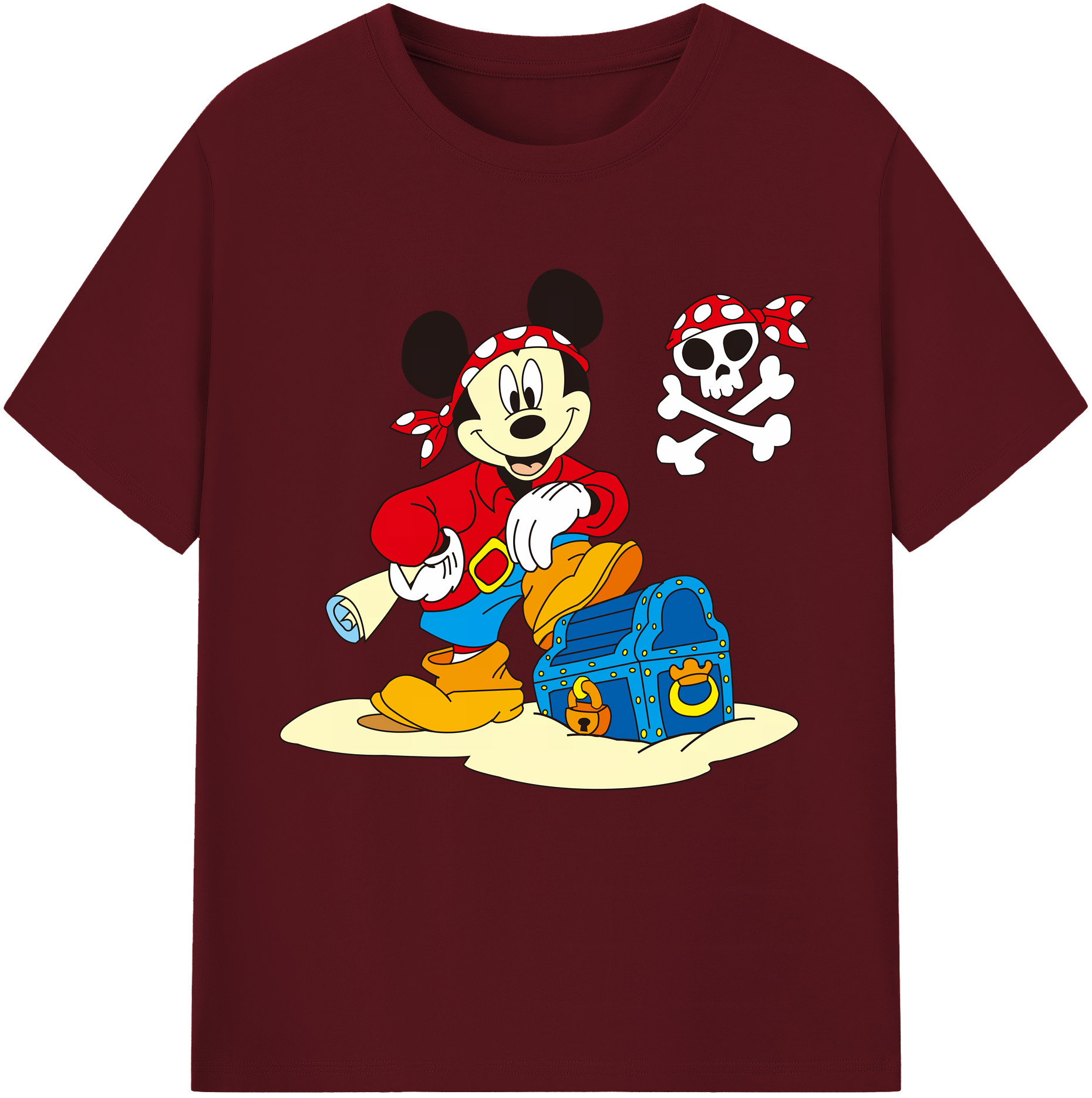 （画像用） ミッキーマウス Mickey Mouse 綿100％半袖Tシャツ（フロントプリント）